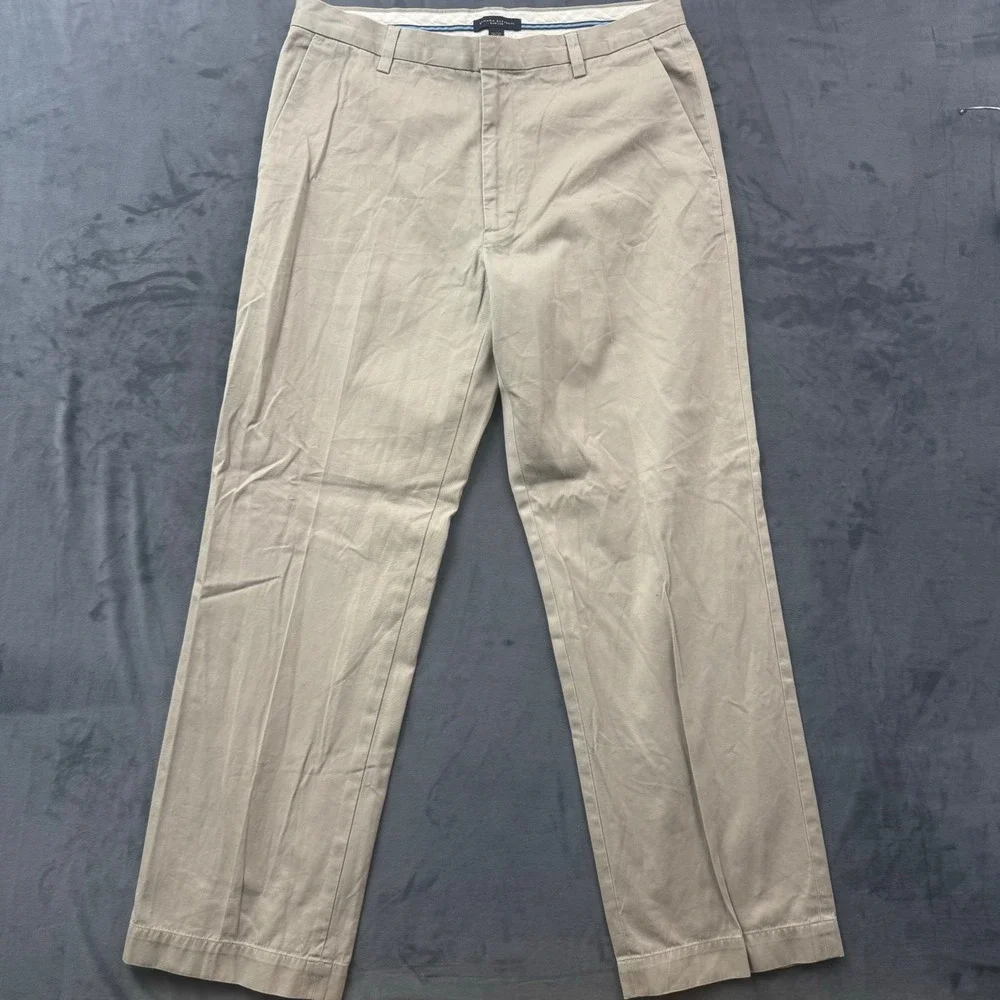 Banana Republic Dawson Chinos Mens 36x32 Khaki Tan Cotton Straight Leg Pants